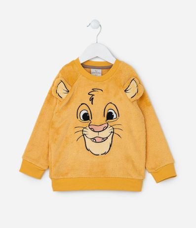 Pijama Infantil en Fleece con Bordado Simba - Tam  1 a 4 años 2