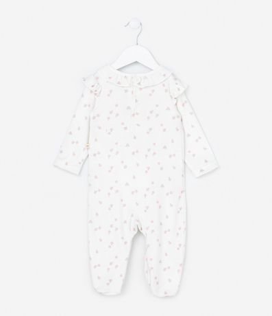 Mono Infantil en Plush con Estampa Floral y Pie Cerrado - Talle RN a 18 meses 2