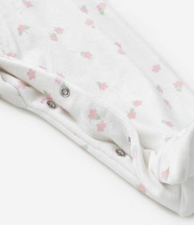 Mono Infantil en Plush con Estampa Floral y Pie Cerrado - Talle RN a 18 meses 4