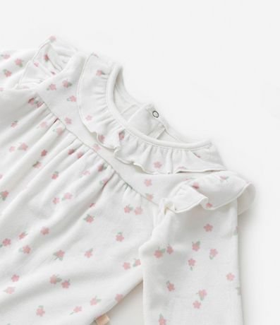 Mono Infantil en Plush con Estampa Floral y Pie Cerrado - Talle RN a 18 meses 6