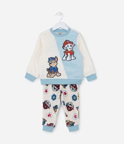 Pijama Infantil en Fleece con Bordado Paw Patrol - Talle 1 a 4 años