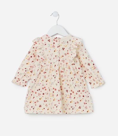 Vestido Infantil Canelado con Volado - Talle 0 a 18 meses 3