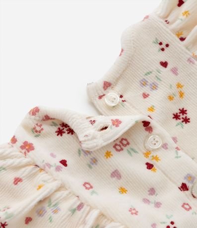 Vestido Infantil Canelado con Volado - Talle 0 a 18 meses 4