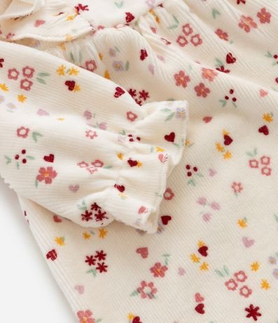 Vestido Infantil Canelado con Volado - Talle 0 a 18 meses 5