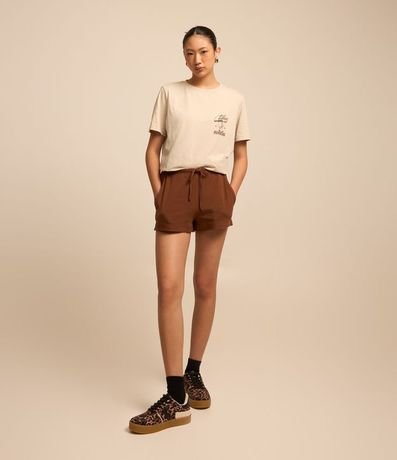 Short Básico en Rib con Lazo en la Cintura 1