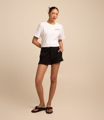 Short Básico en Rib con Lazo en la Cintura
