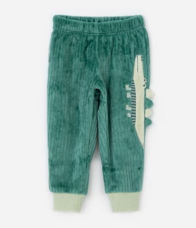 Pijama Infantil en Fleece con Bordado Interactivo de Caimán - Talle 1 a 4 años 9