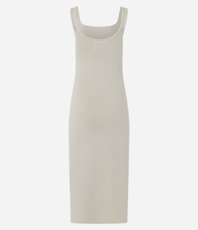 Vestido Midi en Algodón con Escote Cuadrado 5