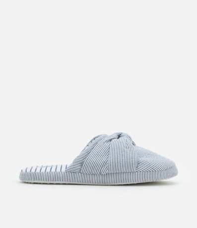 Pantufla Abierta con Rayas y Nudo