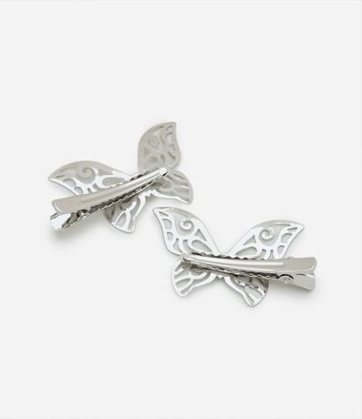 Kit con Vincha y Pinzas en Metal con Formato de Mariposas 3