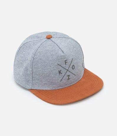 Gorra Visera Recta Infantil en Sarga con Estampado FZKO
