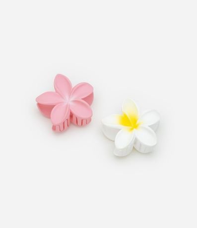 Kit 02 Pirañas para el Pelo en Plástico Forma de Flores 1