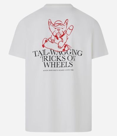 Remera Relaxed en Algodón Estampa Lettering y Perro Skater 6