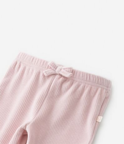 Pantalón Legging Infantil en Terciopelo con Moña - Talle 0 a 18 meses 5