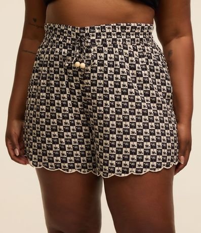 Salida de Playa Short con Estampa Cocoteros Curve & Plus Size 2