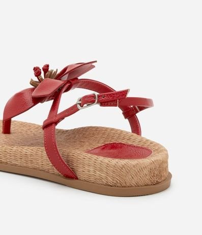 Sandalia Plana Rafia con Maxi Flor 3