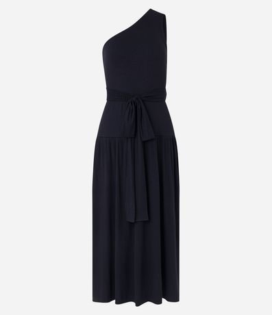 Vestido Acampanado New Midi en Viscosa con Efecto Godê 5