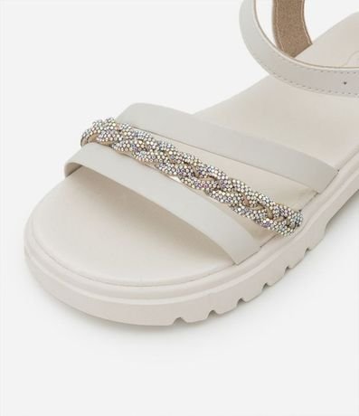 Sandalia Infantil con Detalle Trenzado con Brillos Molekinha - Talle 26 al 36 3