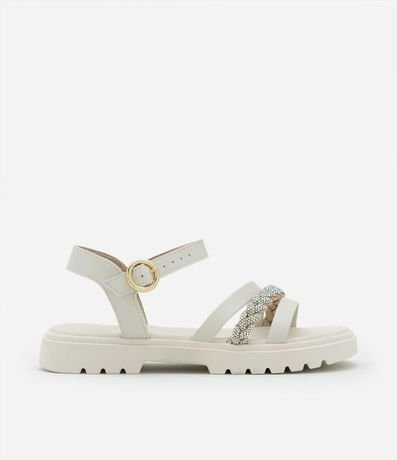 Sandalia Infantil con Detalle Trenzado con Brillos Molekinha - Talle 26 al 36 4