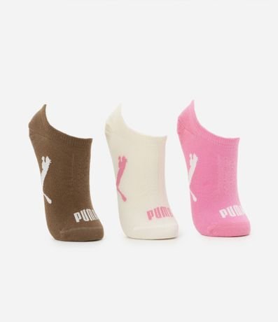 Kit 03 Medias Caña Corta Estampado PUMA 1