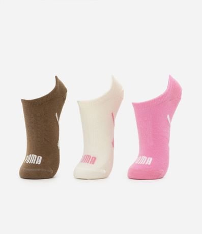 Kit 03 Medias Caña Corta Estampado PUMA 2