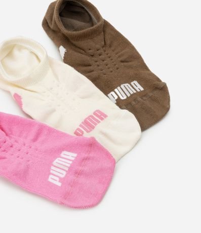 Kit 03 Medias Caña Corta Estampado PUMA 4