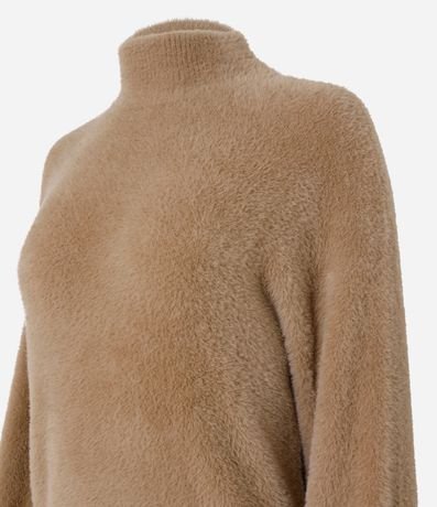 Suéter en Poliamida Afelpada con Cuello Alto 8