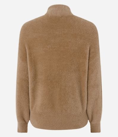 Suéter en Poliamida Afelpada con Cuello Alto 9