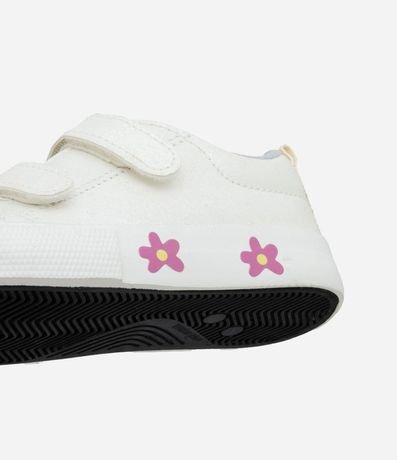 Championes Casual Infantil con Brillos y Estampa de Flores - Talle 20 a 27 2