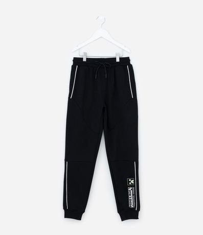 Pantalón Infantil en Tech Fleece y Estampa Minecraft - Talle 5 a 14 años 3