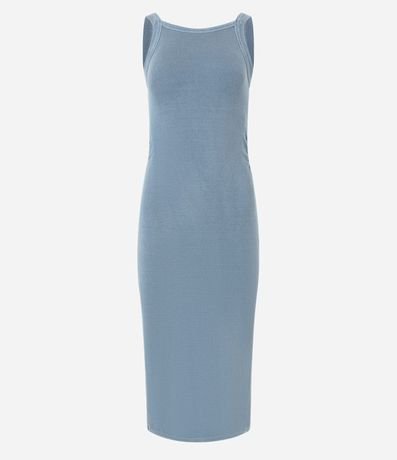 Vestido Midi en Rib con Espalda Abierta 4