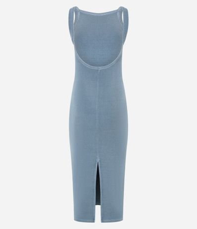 Vestido Midi en Rib con Espalda Abierta 6