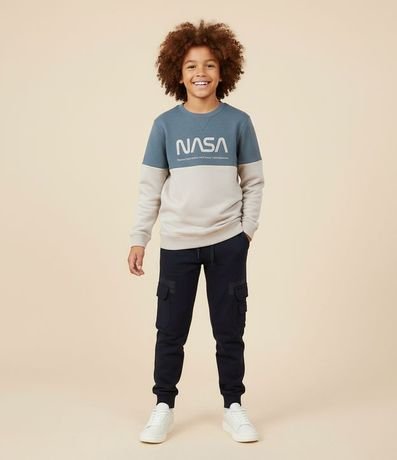 Saco Infantil con Estampa en Relieve NASA - Talle 5 a 14 años