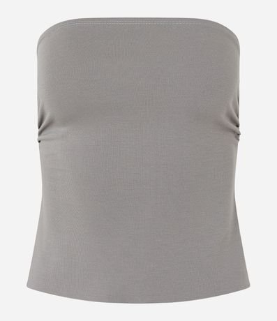 Blusa Cropped en Punto Roma sin Breteles 4