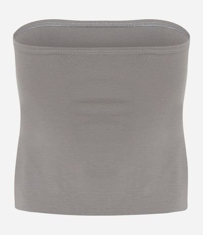 Blusa Cropped en Punto Roma sin Breteles 5