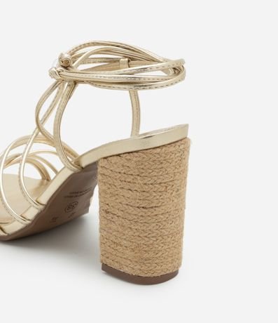 Sandalia con Lazo y Salto Alto Forrado en Cuerda 4