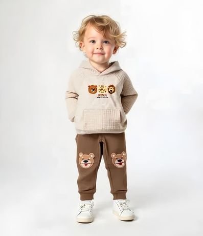 Pantalón Infantil con Estampa interactiva osito - Talle 1 a 6 años