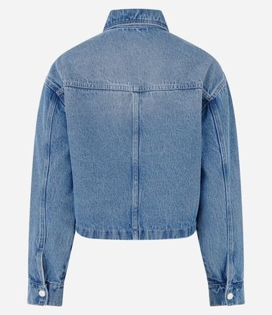 Camisa Overshirt en Jeans con Bolsos Delanteros 7