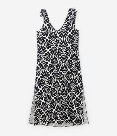 Vestido en Viscolino con Estampa Abstracta Curve & Plus Size 4