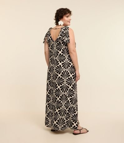Vestido en Viscolino con Estampa Abstracta Curve & Plus Size 2