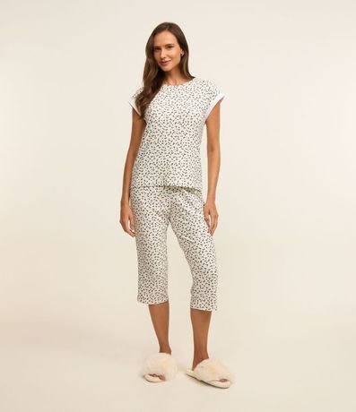 Pijama Capri con Estampa Floral y Tacto Suave