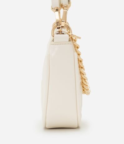 Bolsillo Baguette Pequeña en PU con Detalle de Cadena Embossed 3