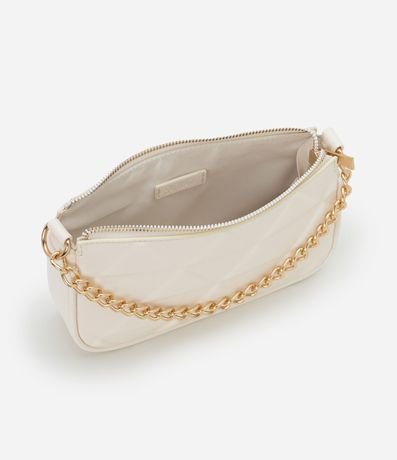 Bolsillo Baguette Pequeña en PU con Detalle de Cadena Embossed 5