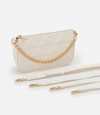 Bolsillo Baguette Pequeña en PU con Detalle de Cadena Embossed 6