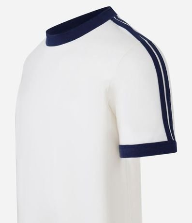 Remera Regular en Algodón con Rayas en los Hombros 5