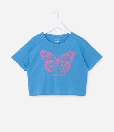 Remera Cropped con Estampa Mariposa - Talle 5 a 14 años 1