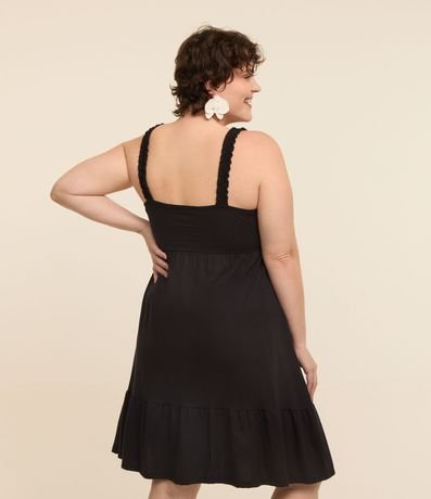 Vestido Corto en Algodón y Escote Cuadrado Curve & Plus Size 2