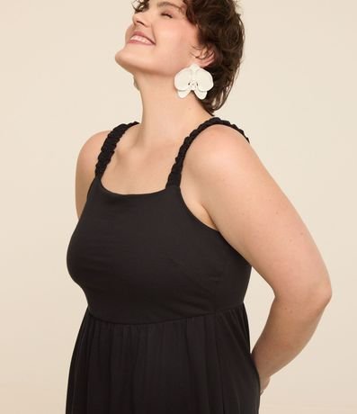 Vestido Corto en Algodón y Escote Cuadrado Curve & Plus Size 4