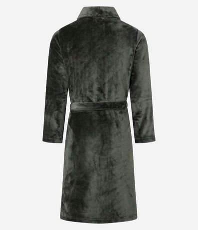 Bata de Baño en Fleece sin Estampa con Amarre 6