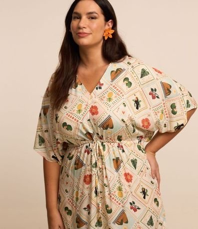 Vestido Corto en Viscosa con Estampa Rio de Janeiro Curve & Plus Size 4
